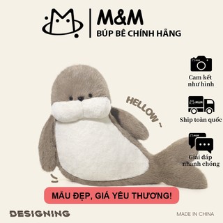 Gấu bông hải cẩu Nomi dễ thương,  búp bê ngộ nghĩnh dùng làm gối ôm khi ngủ giao từ kho Hà Nội