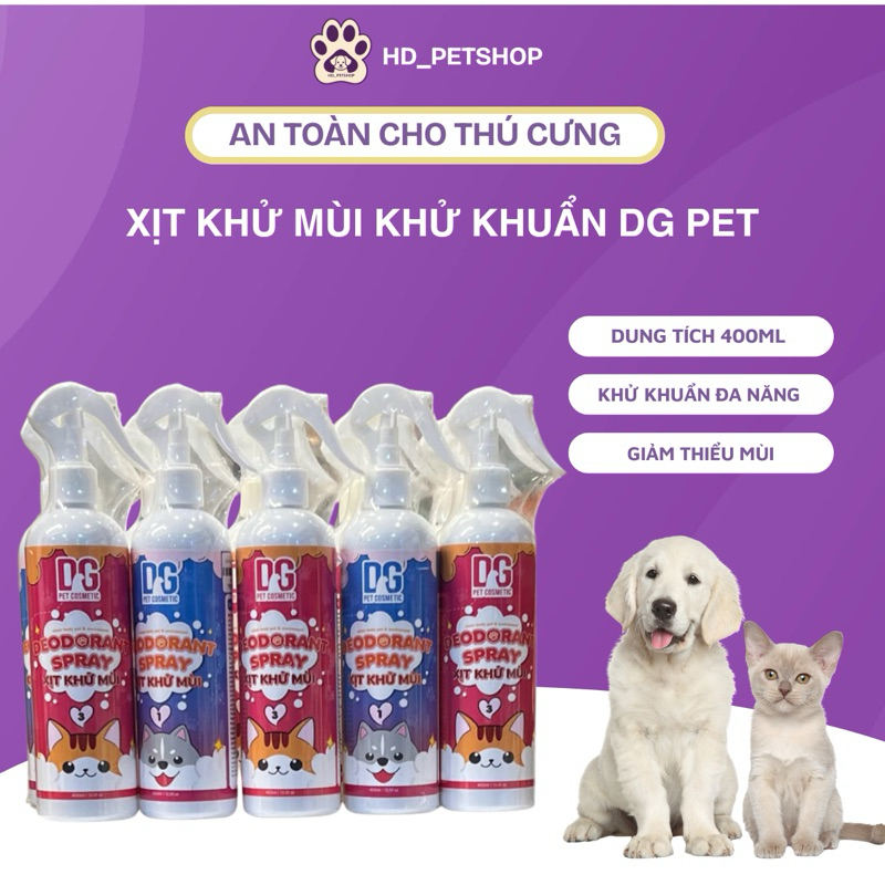 Xịt khử mùi khử khuẩn DG PET 400ml