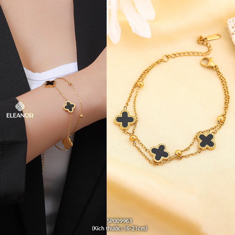 Vòng tay nữ titan Eleanor Accessories đính đá lấp lánh phụ kiện trang sức lắc tay 7319