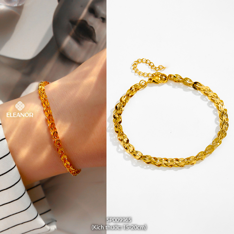 Vòng tay nữ titan Eleanor Accessories đính đá lấp lánh phụ kiện trang sức lắc tay 7319