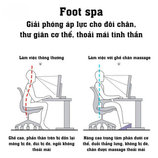 (SẴN) Ghế Kê Chân Massage Công Thái Học MAISON Ghế Gác Chân Văn Phòng Chơi Game Thư Giãn Giảm Stress
