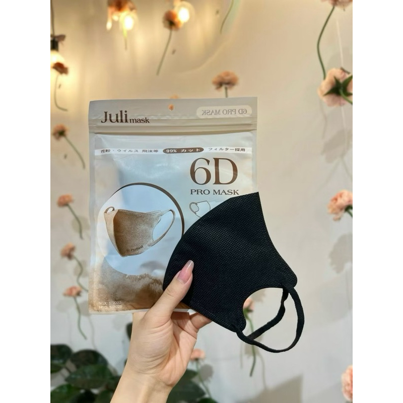 Set 100 chiếc Khẩu trang JULI 6D Promask Mix Đủ 6 Màu Trend,Kháng khuẩn, Qoai êm Thoải Mái