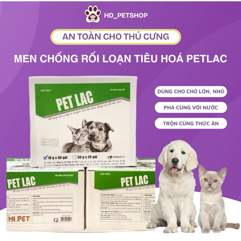 MEN PETLAC ( cực tốt ) cho chó mèo. 1 gói 10gam