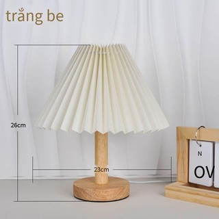 Đèn Học Để Bàn Chân Gỗ Xếp Ly Phong Cách Bắc Âu  -  Trang trí phòng cực chill