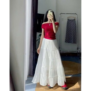 Chân Váy Nữ Dài Suông Bồng Voan Tơ 2 Lớp Chất Vải Voan WCV009