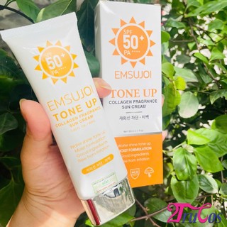 Kem chống nắng Emsujoi NS Organic Tone Up Collagen Fragrance Sun Cream SFP50+ PA++++ 80ml | 2Trucos