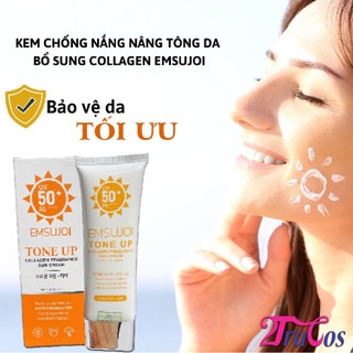 Kem chống nắng Emsujoi NS Organic Tone Up Collagen Fragrance Sun Cream SFP50+ PA++++ 80ml | 2Trucos