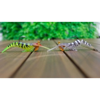 tôm mềm super shrimp vỉ 2 con có 2 size 7gam và 14gam