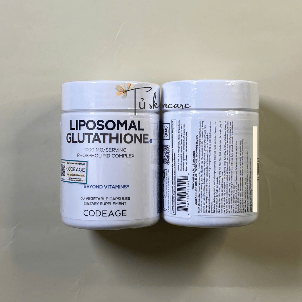 HÀNG CHÍNH NGHẠCH] Codeage Liposomal Glutathione 1000mg/Serving 60 Viên -NT TRUNGSON