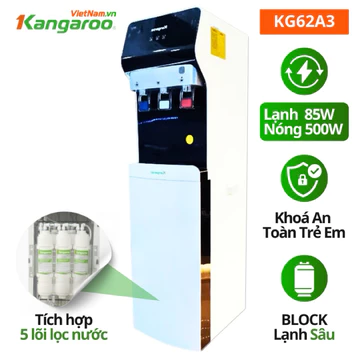 Cây lọc nước nóng lạnh tích hợp máy lọc nước 3 vòi Kangaroo KG62A3 , kg62a3