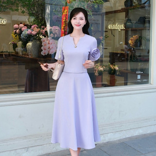 Áo Croptop Trang Trí Hoa Tay Áo Nữ Tính Phối Chân Váy Xòe Tròn Túi Dọc Thanh Lịch LAMER L62L25Q010, L61R25Q021