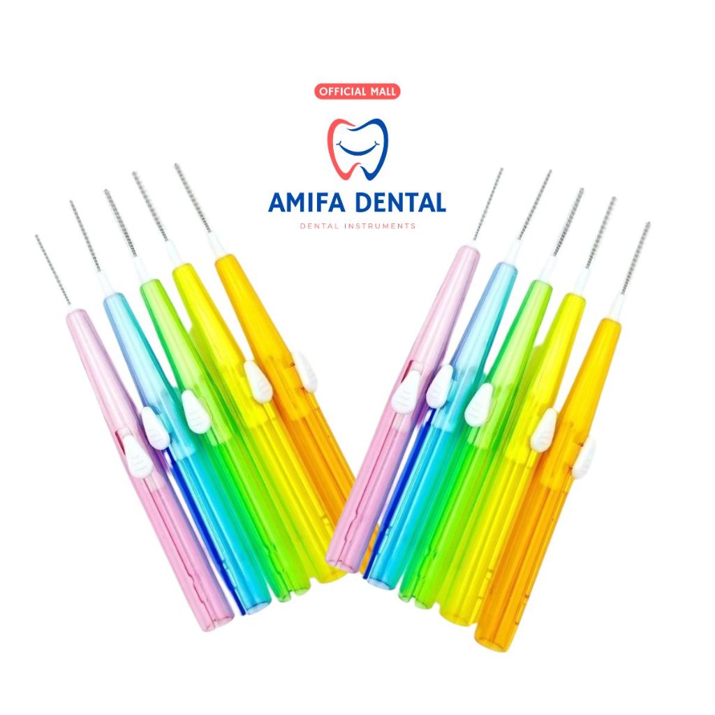 Hộp 60 Cây Bàn Chải Kẽ Răng Dạng Bút, Bàn Chải Niềng Răng, Chỉnh Nha, Bàn Chải Dạng Trượt Tiện Lợi