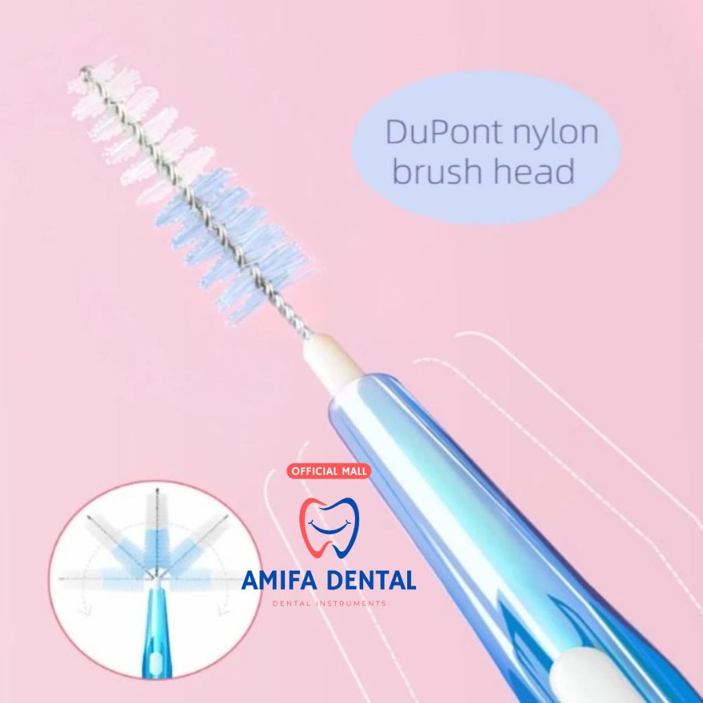 Hộp 60 Cây Bàn Chải Kẽ Răng Dạng Bút, Bàn Chải Niềng Răng, Chỉnh Nha, Bàn Chải Dạng Trượt Tiện Lợi