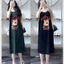 Đầm suông form rộng tay ngắn Váy thun dáng dài cộc tay nữ mặc nhà đi chơi cá tính bầu bigsize T1048G