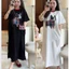 Đầm suông form rộng tay ngắn Váy thun dáng dài cộc tay nữ mặc nhà đi chơi cá tính bầu bigsize T1048G