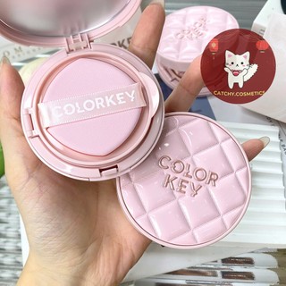[COLORKEY] Cushion/Phấn Nước Colorkey Vỏ Hồng Chống Nắng SPF 50+/PA++++, Finish Mỏng Nhẹ, 11g