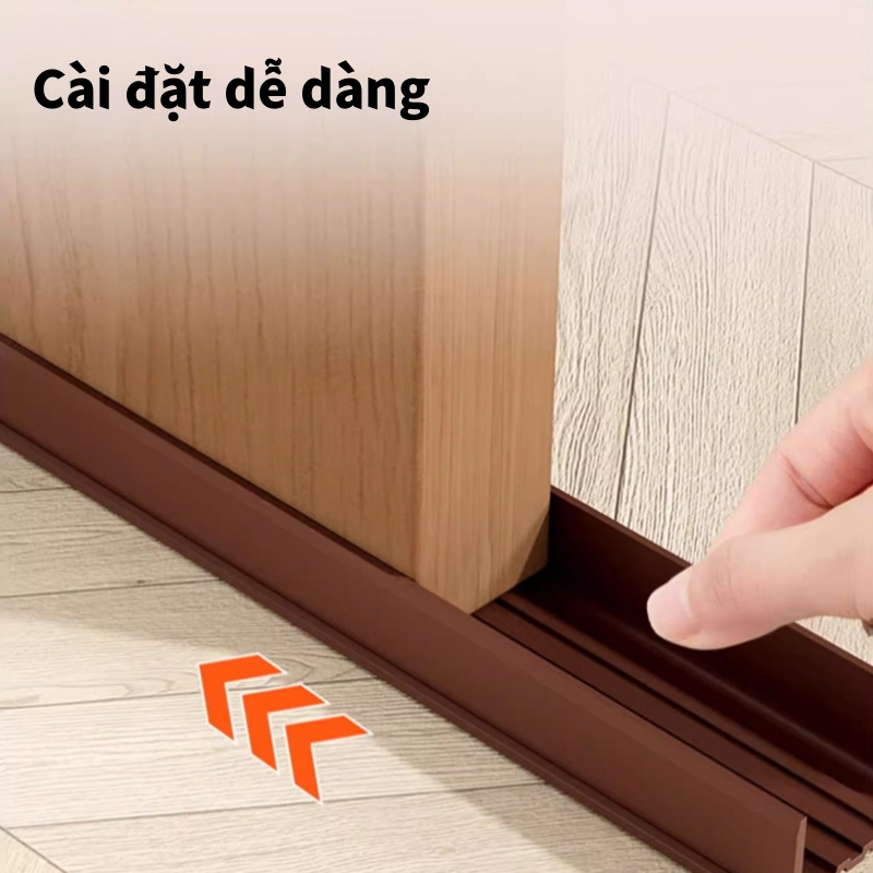 Thanh Nẹp Chặn Khe Hở Đáy Cửa Cách Âm Ron Dán Cửa Chống Ồn, Chống Bụi Và Ngăn Côn Trùng