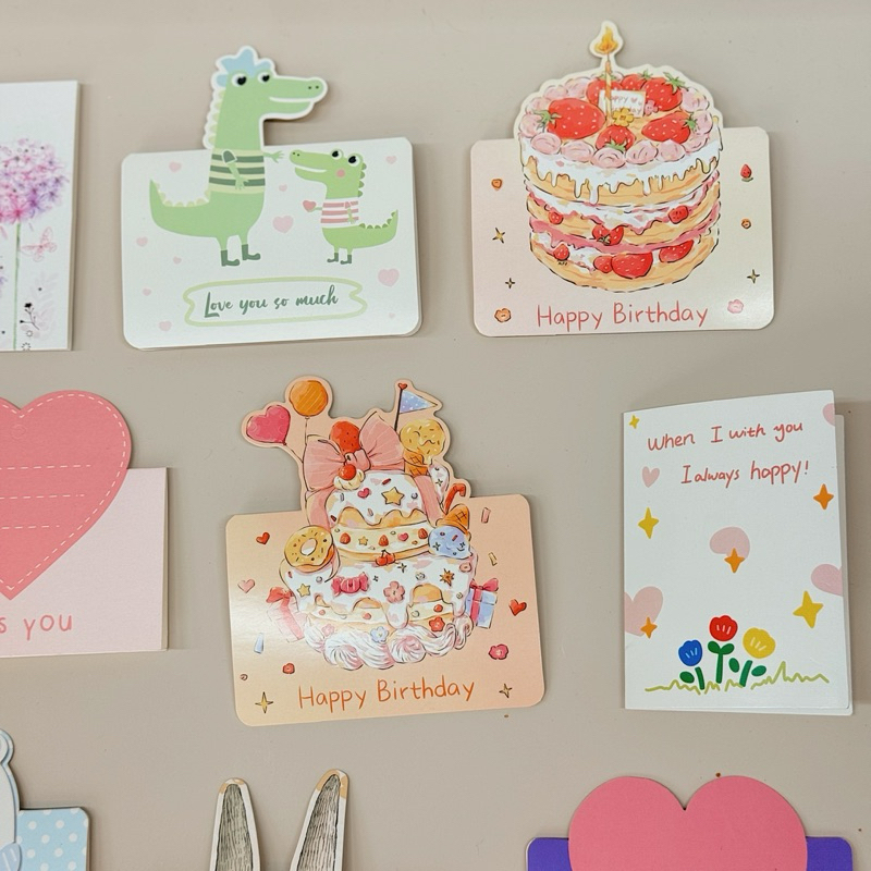 Thiệp Giấy Quà Tặng Kèm Lời Chúc Thư Tay Dễ Thương Tặng Người Yêu Bạn Trai Bạn Gái Haste