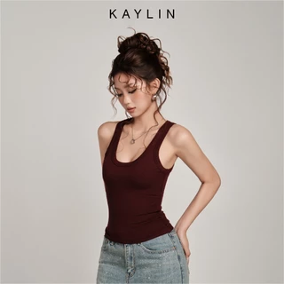 Áo thun ba lỗ KAYLIN Basic khoét cổ form ôm chất vải thun co giản thoải mái mát mẻ - N2006