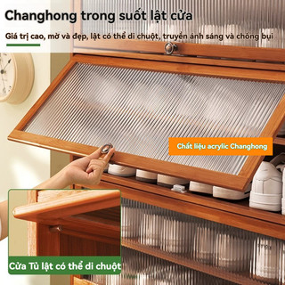 Giày dép chống bụi tủ Tủ giày gỗ Tủ giày thông minh gấp gọn kệ đựng dung tích lớn lưu trữ nhiều tầng cho không gian