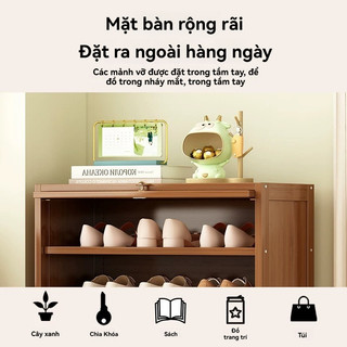 Giày dép chống bụi tủ Tủ giày gỗ Tủ giày thông minh gấp gọn kệ đựng dung tích lớn lưu trữ nhiều tầng cho không gian