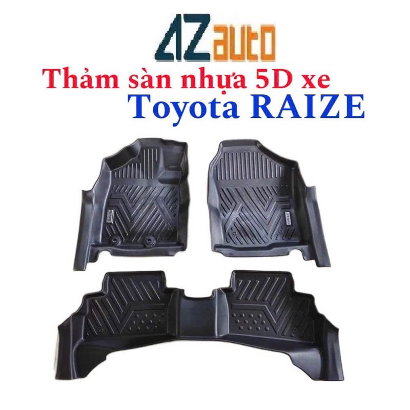 Thảm lót sàn nhựa TPE 5D xe Toyota Raize 2021-2025 tràn viền hàng cao cấp