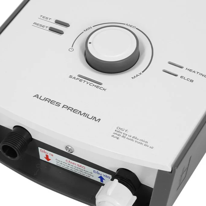 Máy tắm nóng trực tiếp (có bơm) Ariston AURES PREMIUM 4.5P IVORY