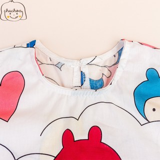 Váy Lanh bé gái, Đầm Lanh bé gái sát nách dáng suông ChuChoaKids [VBC24]