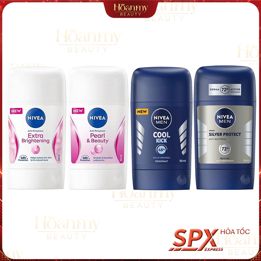 Sáp Khử Mùi Nivea Sáng Mịn | Ngọc Trai |  Mát Lạnh | Phân Tử Bạc 50ml
