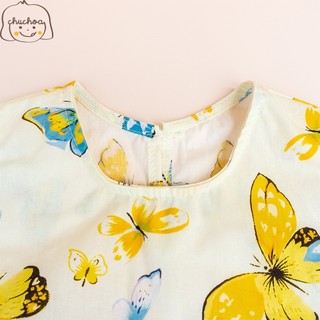 Váy Lanh bé gái, Đầm Lanh bé gái sát nách dáng suông ChuChoaKids [VBC24]