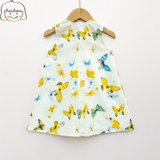 Váy Lanh bé gái, Đầm Lanh bé gái sát nách dáng suông ChuChoaKids [VBC24]