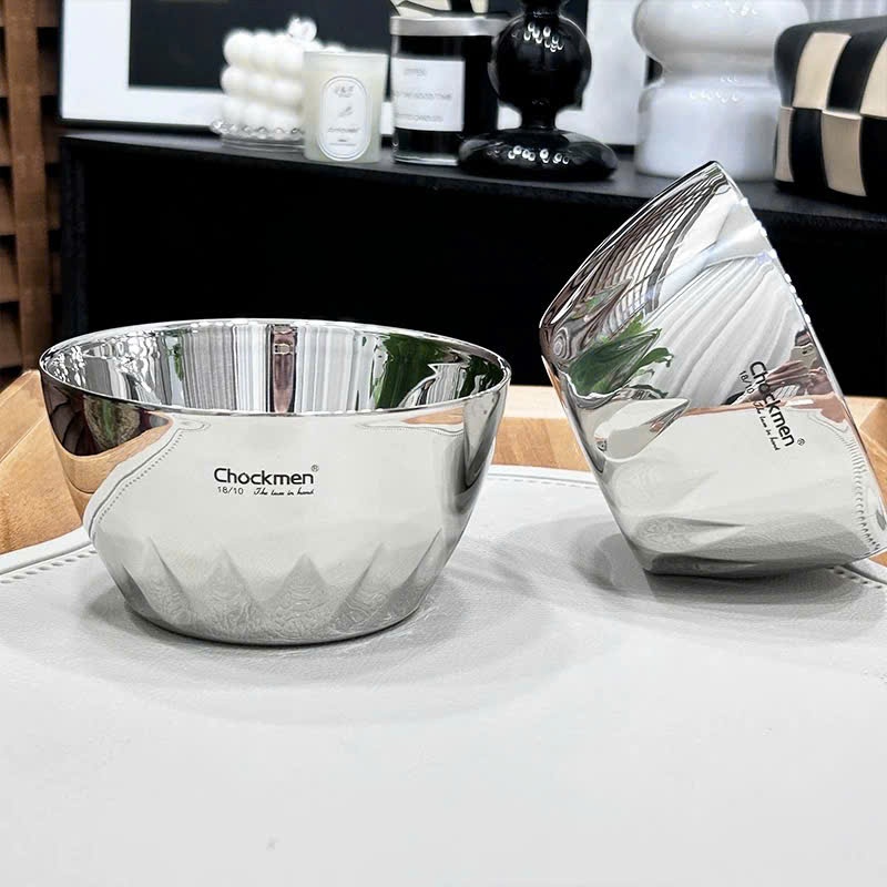 Bát Hoa Sen 2 lớp Inox Cách Nhiệt Chống Bỏng, Chén Chockmen Ăn Cơm Cho Người Lớn Trẻ Em CKM100