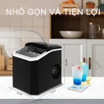 Máy làm đá viên sạch mini tự động Fujihome IM1218 Nhập Khẩu, công suất 9 viên đá/ lần siêu tốc 6-9 phút gia đình — ảnh 2