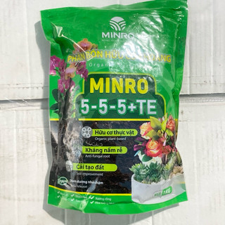 (1kg) Phân bón hữu cơ khoáng Minro 5-5-5+TE chuyên bón Hoa Lan, Hoa Hồng, Sen Đá, Xương Rồng, Bon Sai, Hoa Kiểng