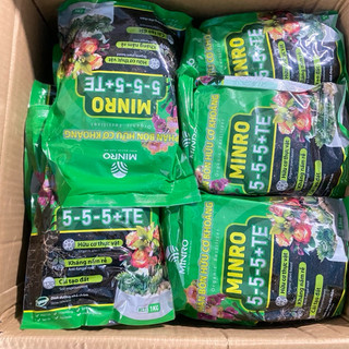 (1kg) Phân bón hữu cơ khoáng Minro 5-5-5+TE chuyên bón Hoa Lan, Hoa Hồng, Sen Đá, Xương Rồng, Bon Sai, Hoa Kiểng