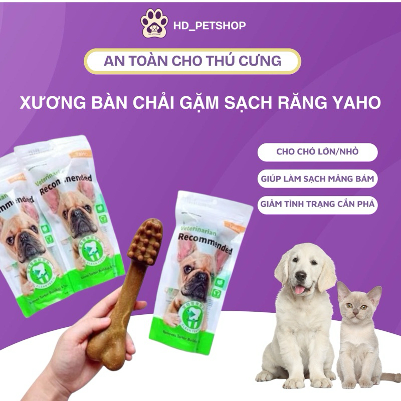 Xương bàn chải gặm sạch răng YAho cho chó lớn/chó nhỏ