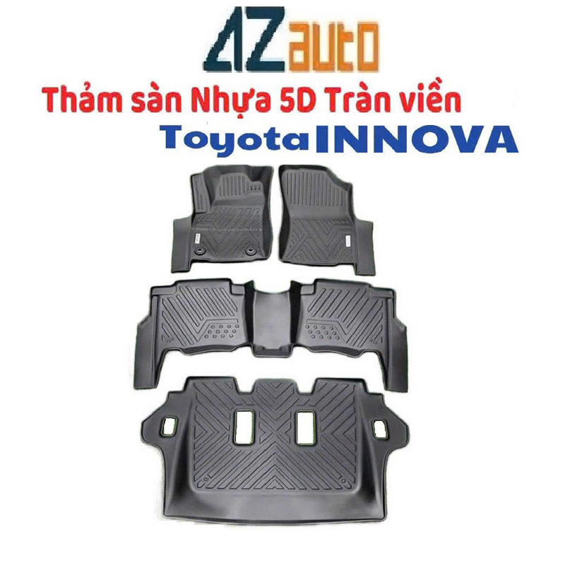 Thảm lót sàn nhựa TPE 5D xe Innova 2017-2022 tràn viền hàng cao cấp