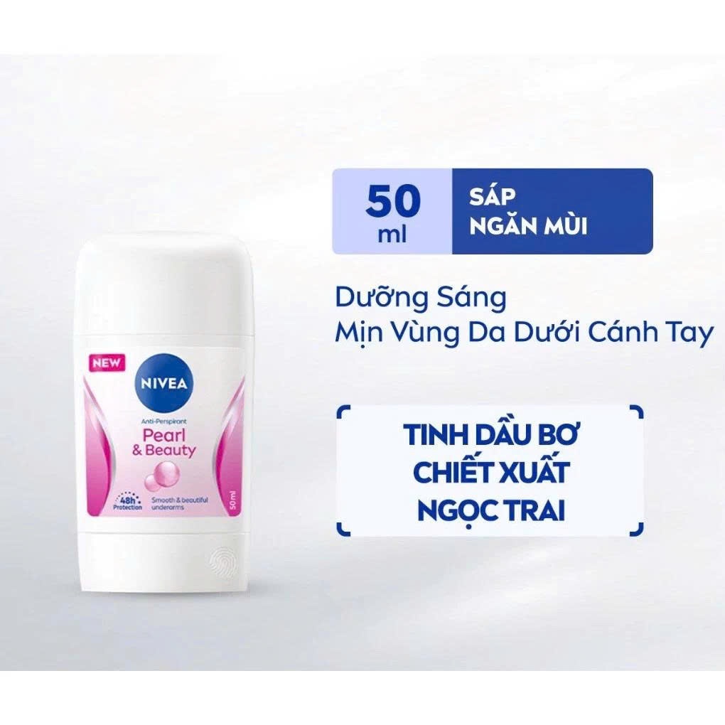 Sáp Khử Mùi Nivea Sáng Mịn | Ngọc Trai |  Mát Lạnh | Phân Tử Bạc 50ml