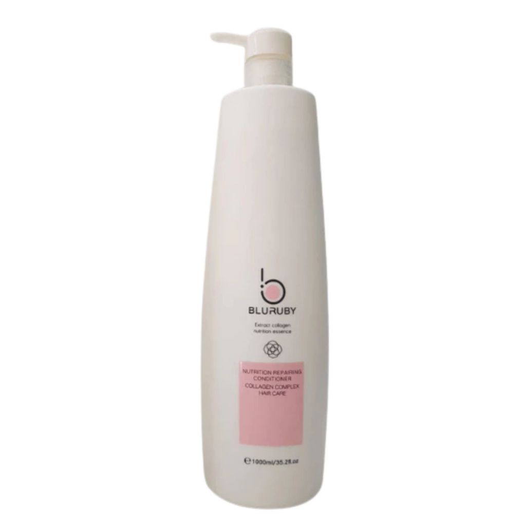Cặp Dầu Gội Xả Bluruby Collagen 1000ml/Chai | Dưỡng Tóc Mềm Mượt, Hỗ Trợ Giảm Gãy Rụng.
