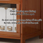 Tủ sách gỗ Tủ sách lưu trữ chống bụi trong suốt Để Sàn tủ quần áo ăn nhẹ Lắp Ráp Đơn Giản trong decor trang trí bền đẹp — ảnh 7