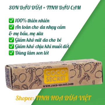 (2027) [Son mẹ bầu] Son dưỡng ẩm Dầu Dừa Sáp Ong Dưỡng Ẩm, Mịn môi cho mẹ bầu mẹ sữa