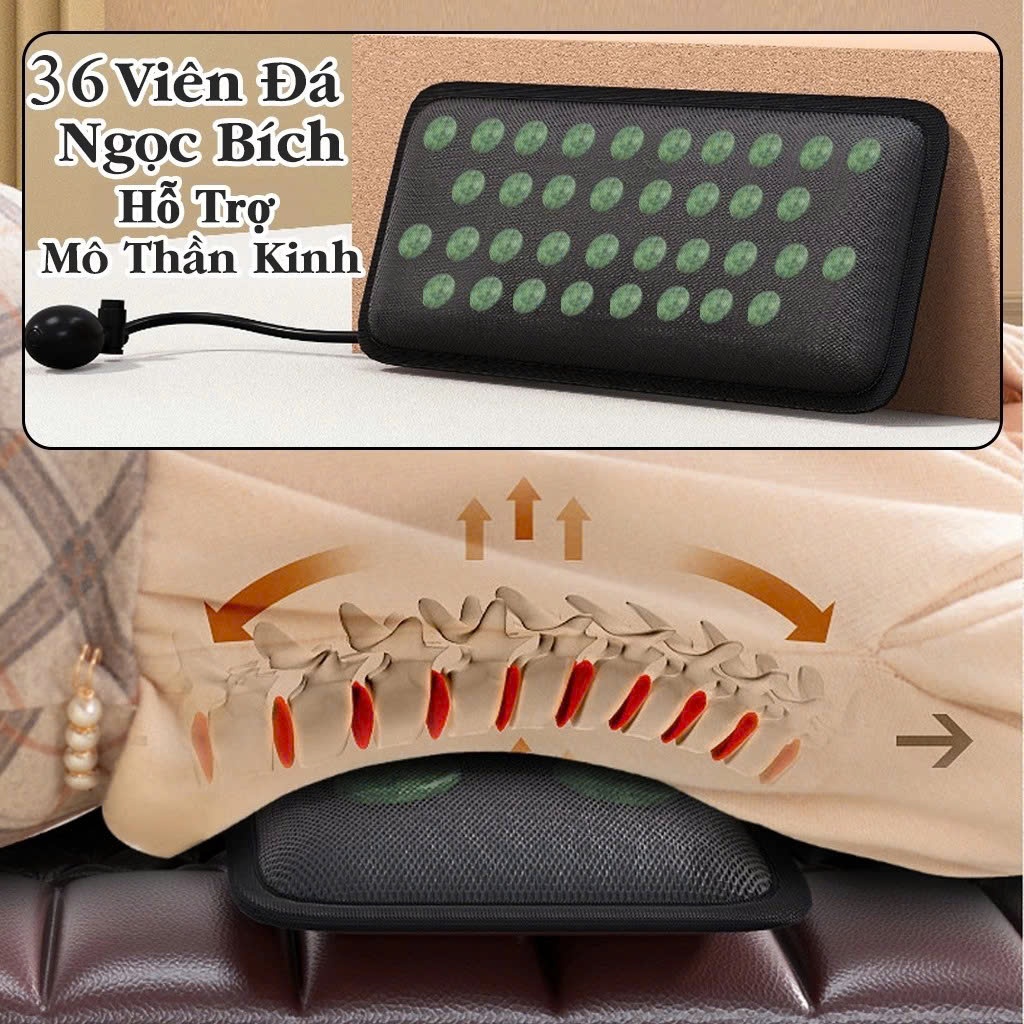 Đệm Mát Xa Toàn Thân Phục Hồi Chức Năng, Nệm Ghế Gối Massage Cổ Vai Gáy Giảm Đau Nhức Cơ Thể Tại Nhà