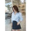 Chân váy jean nữ GILLEE dáng ngắn có lót trong phong cách Hàn Quốc FVJ030