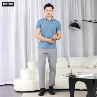 Áo Polo Thun Lạnh Nam MENTORIS, Form Regular Fit Tôn Dáng, Co Giãn, Thoáng Khí MPS215R
