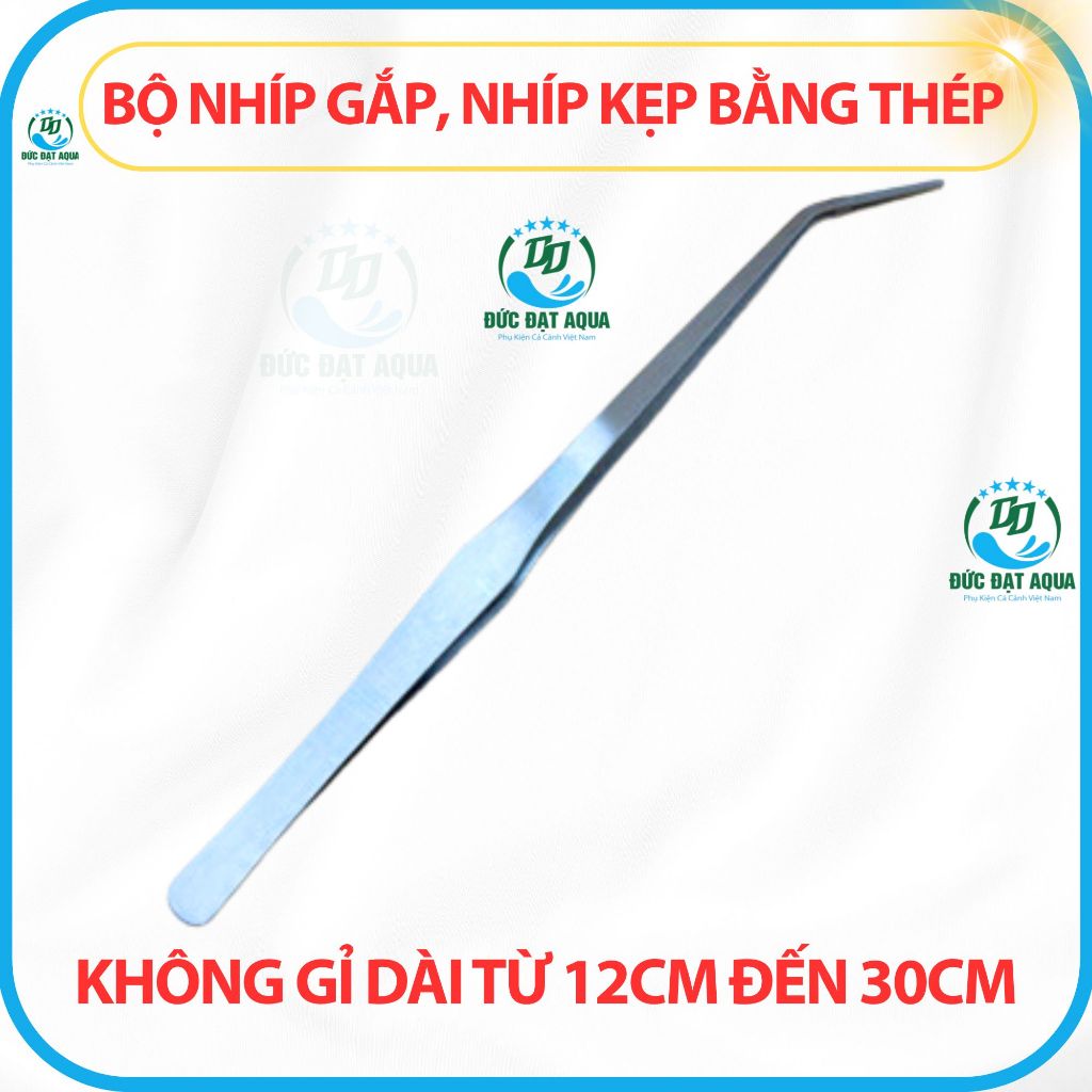 Nhíp trồng cây thủy sinh- kéo cong - kéo thẳng -inox 304 cao cấp kẹp gắp thức ăn 5