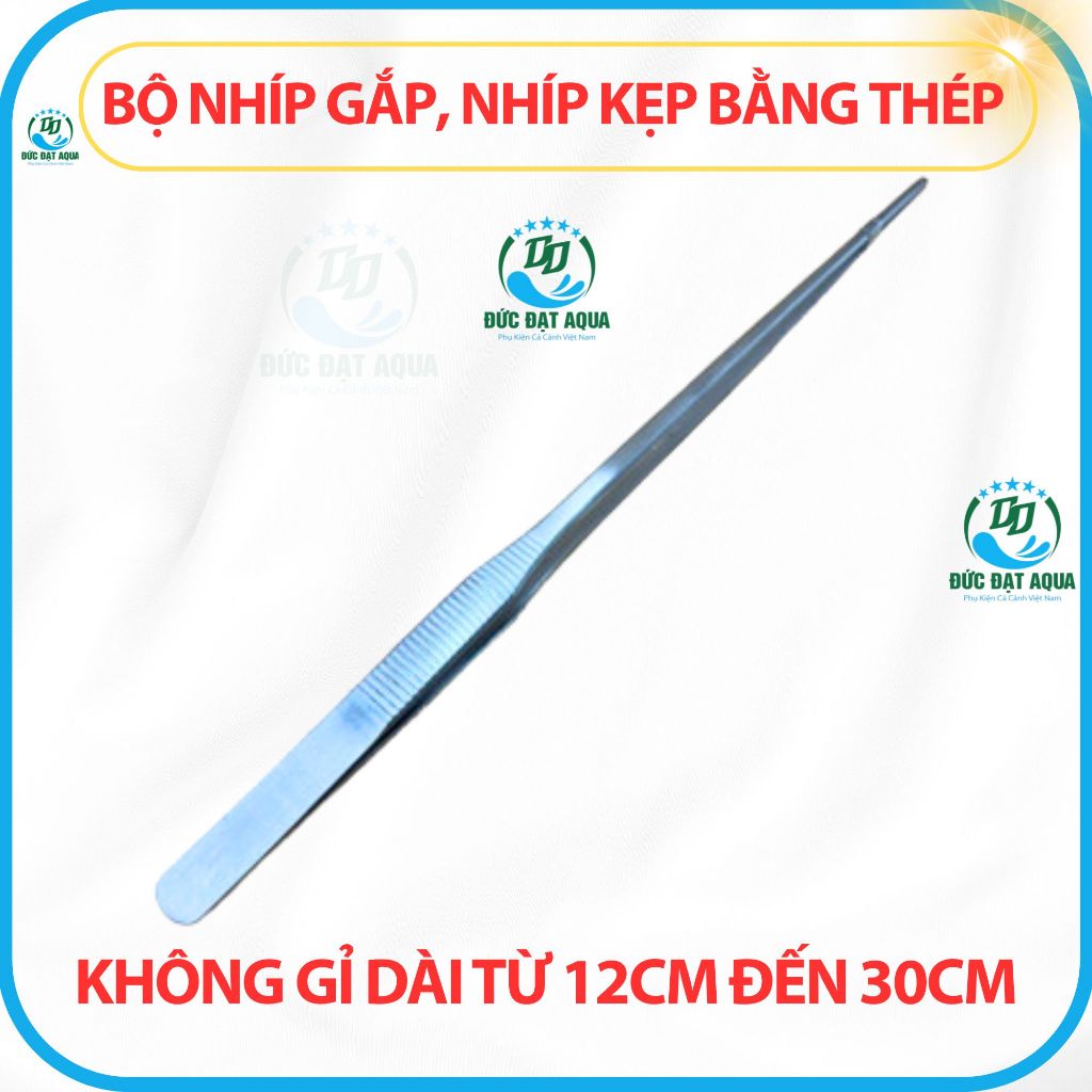 Nhíp trồng cây thủy sinh- kéo cong - kéo thẳng -inox 304 cao cấp kẹp gắp thức ăn 6