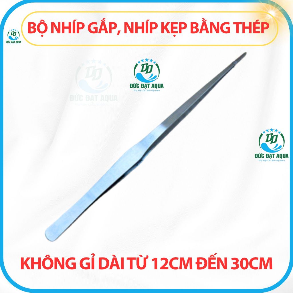Nhíp trồng cây thủy sinh- kéo cong - kéo thẳng -inox 304 cao cấp kẹp gắp thức ăn 8