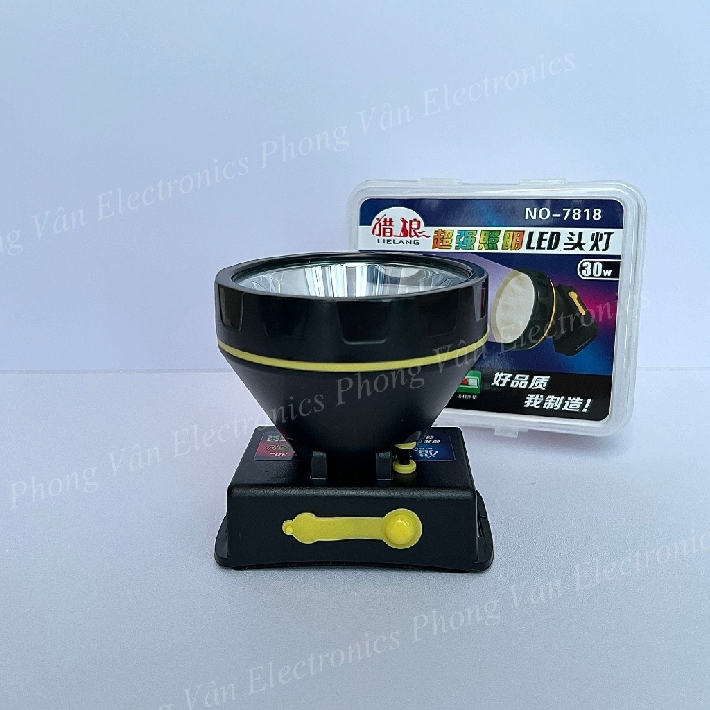 Đèn đội đầu PowerShine 7818 cầm điện trên 10 tiếng, siêu bền, ánh sáng mạnh, chống nước tuyệt vời