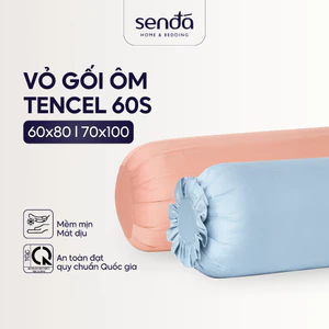 Vỏ gối ôm Sen Đá Home Bedding Lụa Tencel 70x100 35x100 60x80cm cao cấp trơn màu, bao áo gối ôm có dây kéo khóa