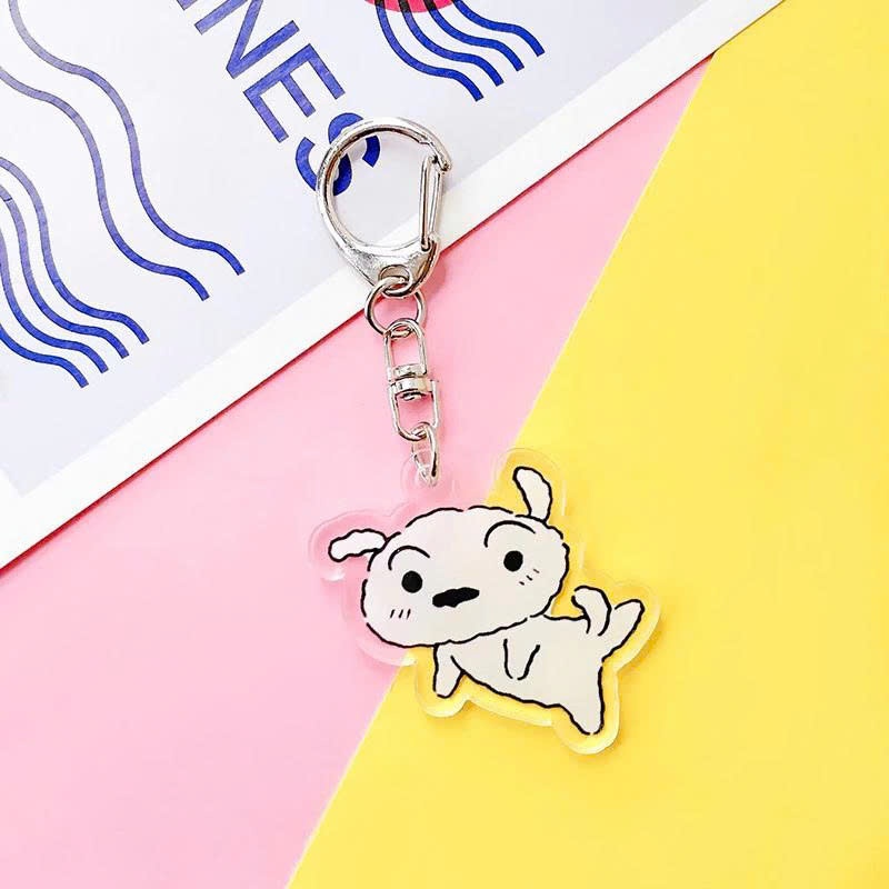 Móc Khoá Shin, Móc Khoá Shin Cậu Bé Bút Chì Chất Liệu Acrylic Trang Trí Túi Phụ Kiện Balo Dùng Làm Quà Tặng - SakuMai